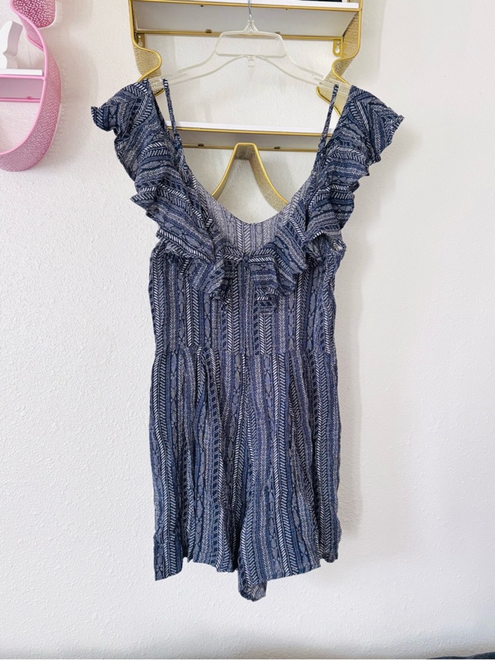 Rewind Ruffle Zip-Back Shorts Romper